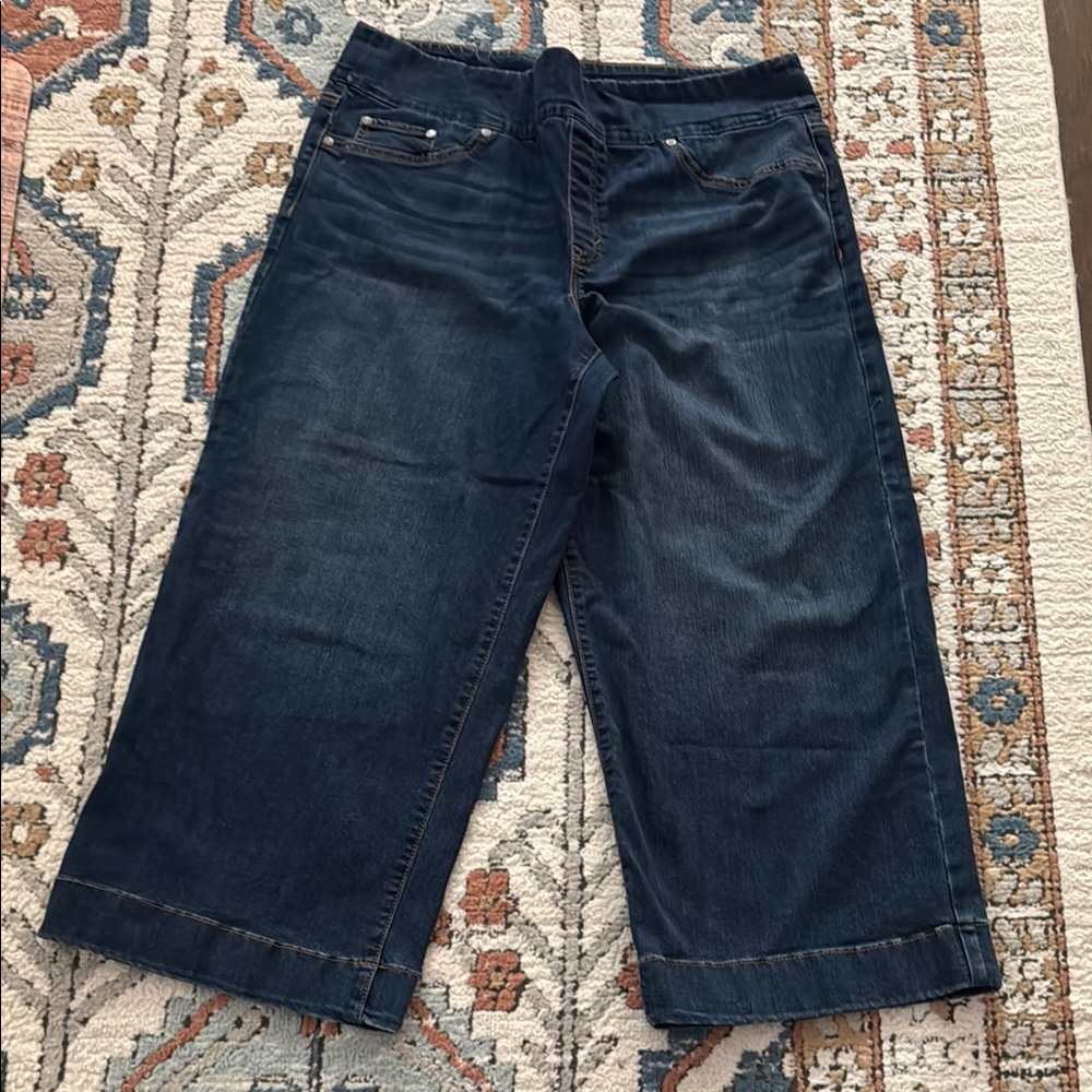 Kim Rogers Dark Blue Cropped Jeans
